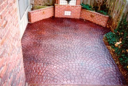 brick pattern patio