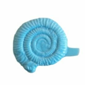 Fossilized-prehistoric-snail-shell-accent-concrete-stamp-In-imprint