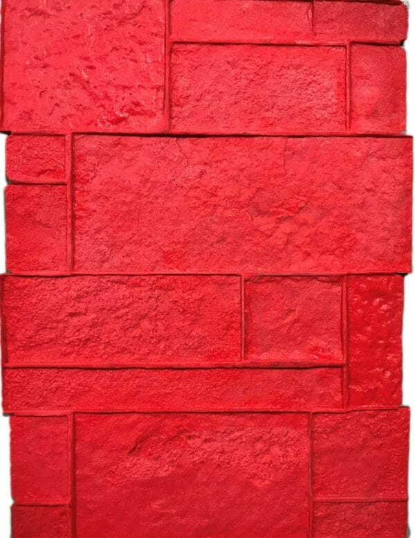 precast-column-form-liner-concrete-stamp-red