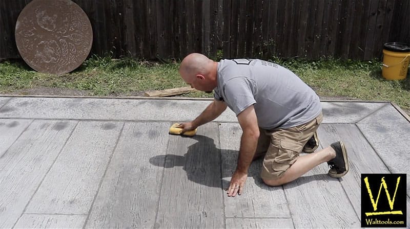 How to color freshly stamped concrete
