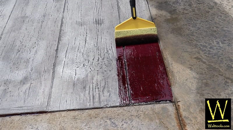 How to color stamped concrete