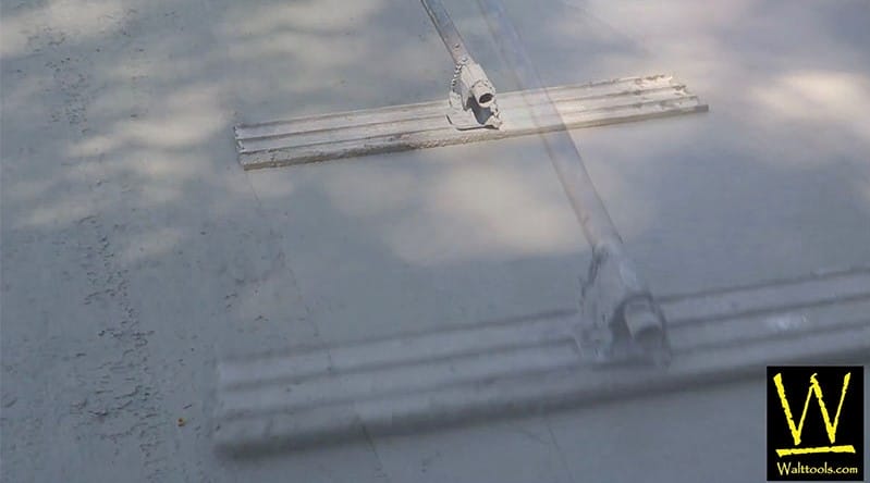 How to stamp concrete: level the concrete