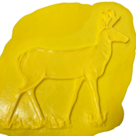 deer walking concrete stamp